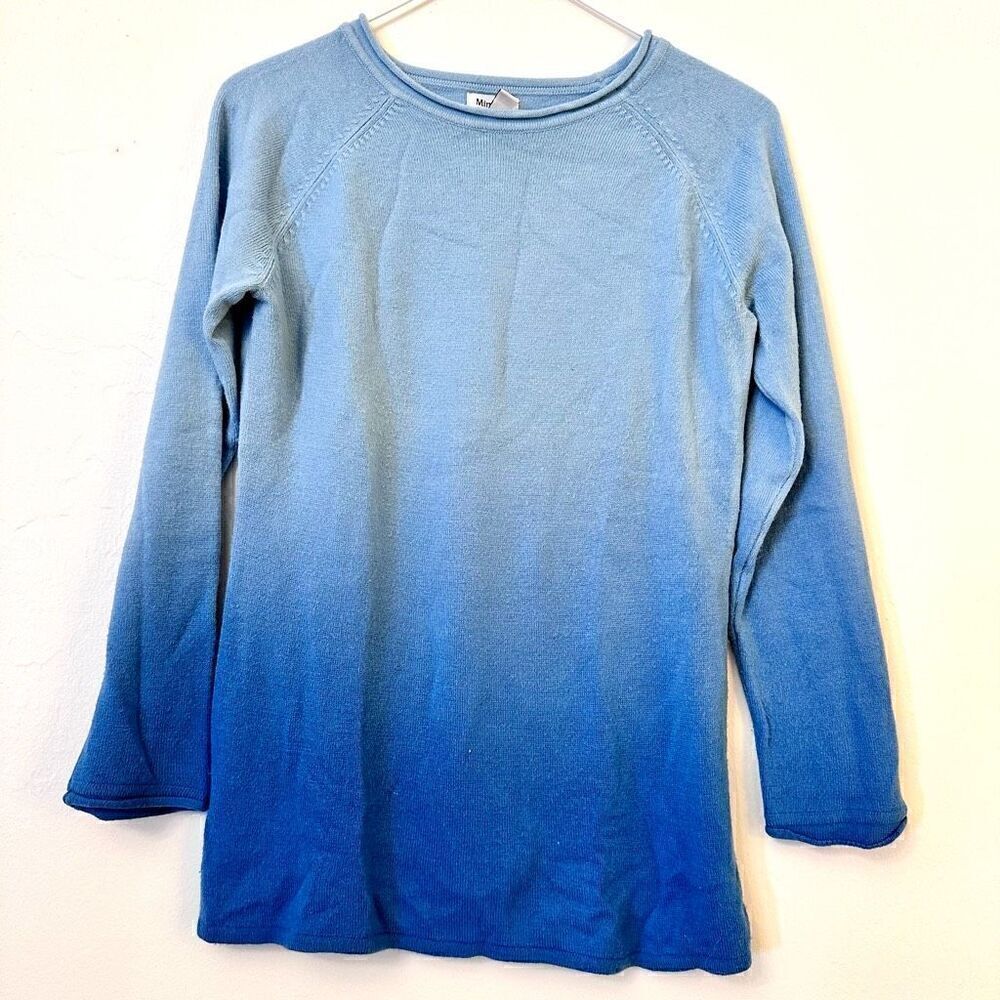 Mimi Maternity Womens Pullover Sweater Tie Dye Hombre Blue Size Small